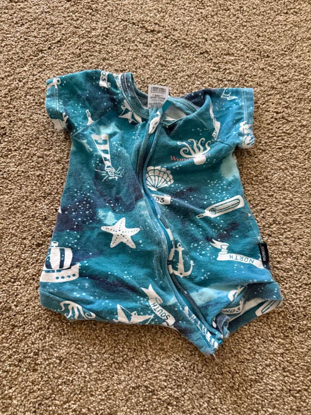 Bonds 000 wondersuit nautical themed 0-3 months
